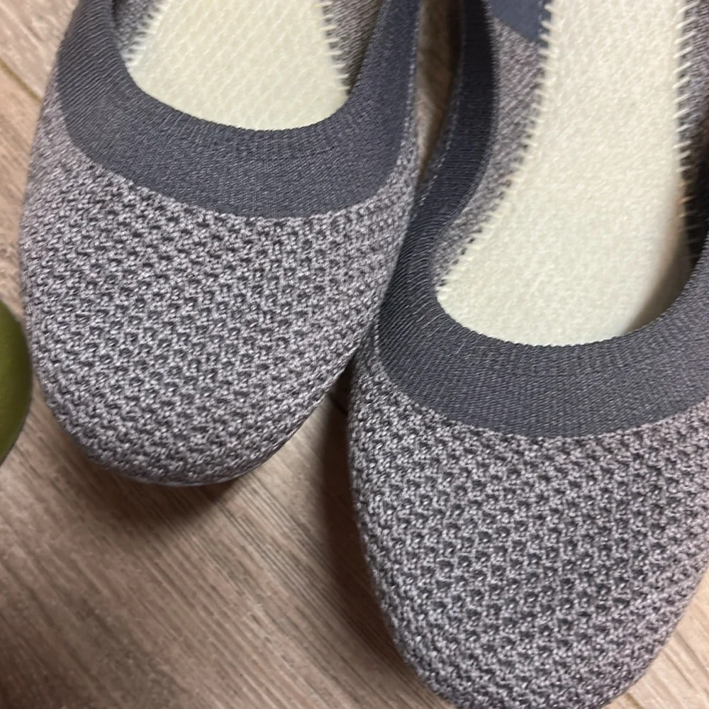 RARE Allbirds Tree Breezer Flats Seashell Gray Size 9 women - Picture 17 of 17